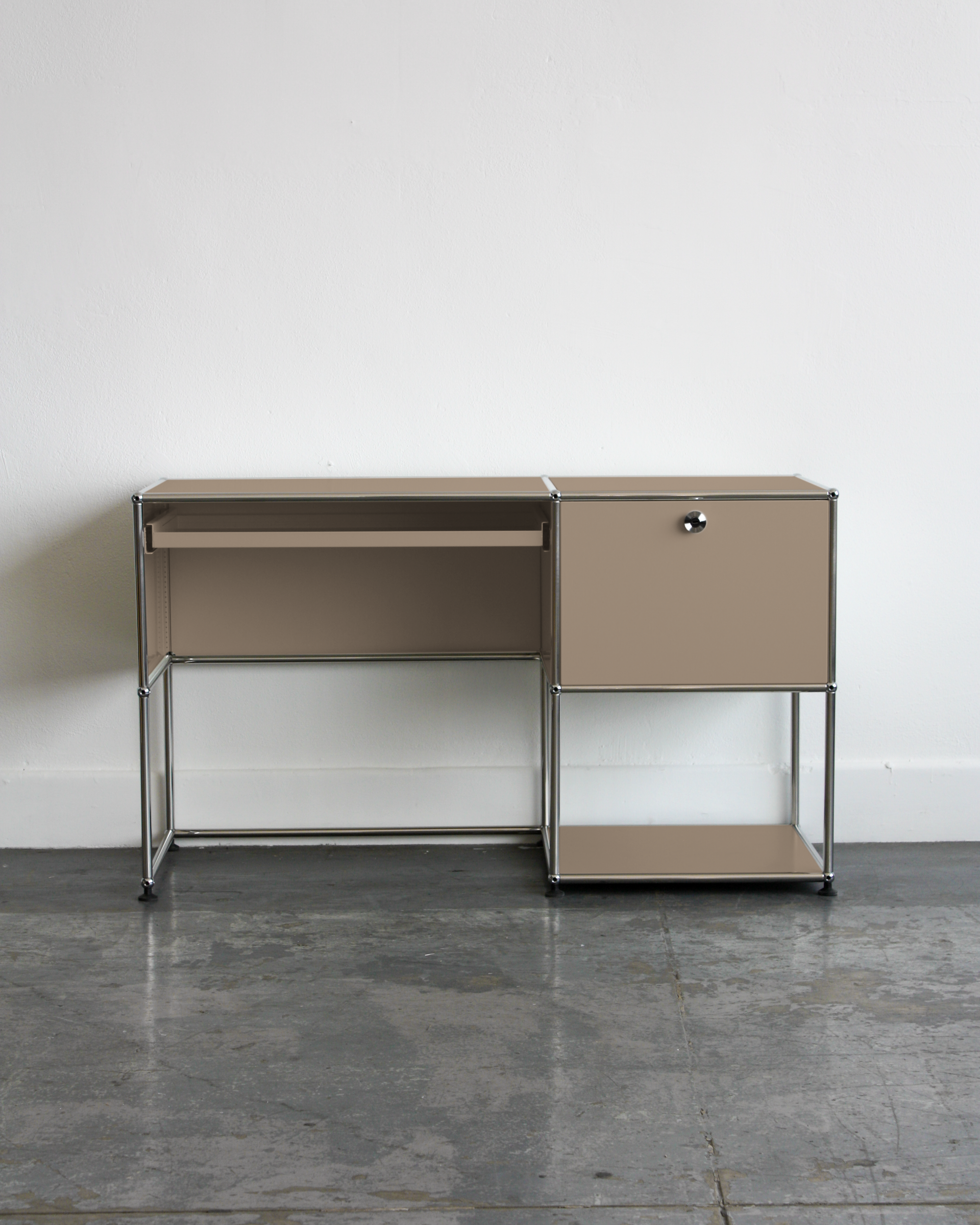 1 Drawer Desk - Stainless Steel