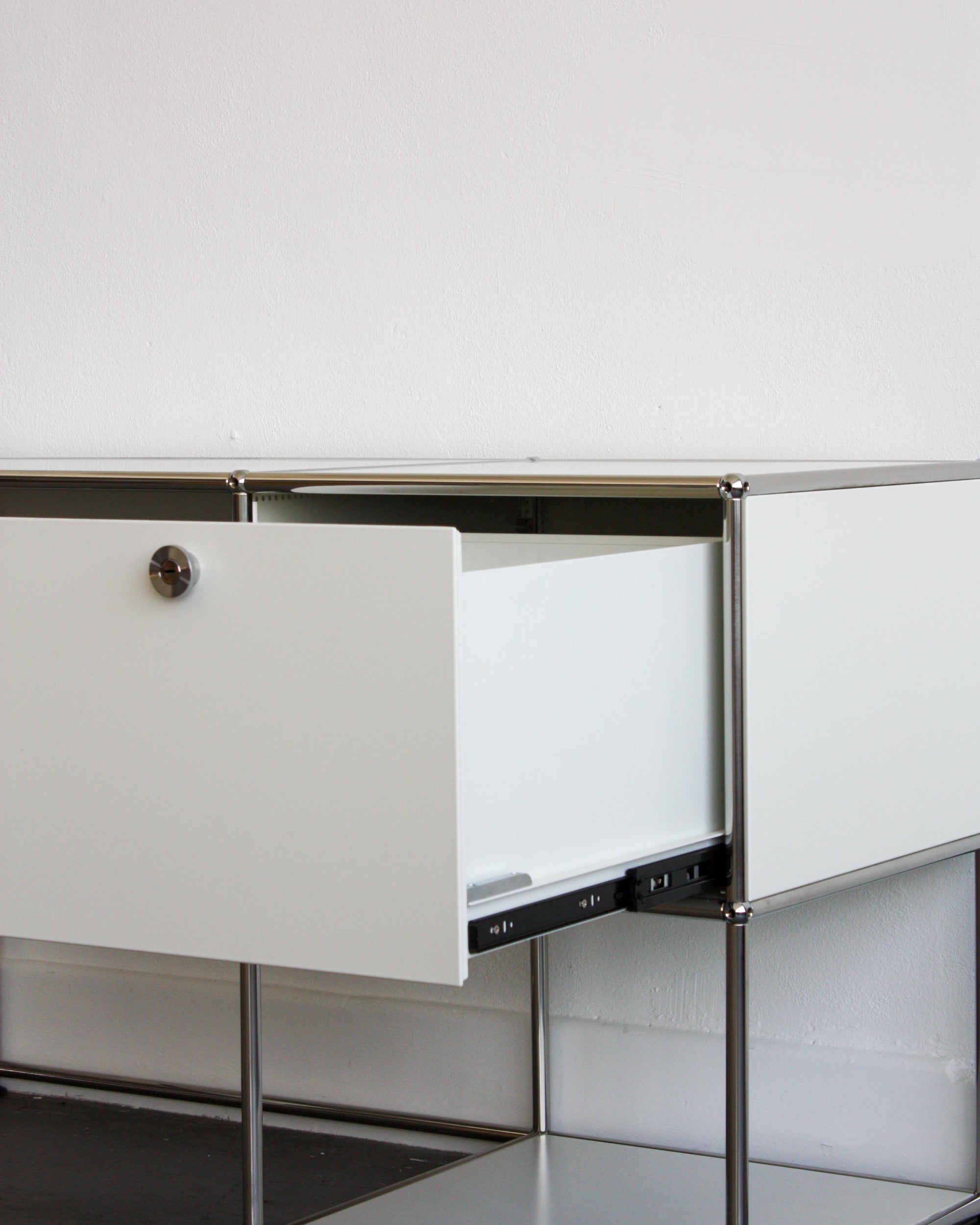 1 Drawer Desk - Stainless Steel