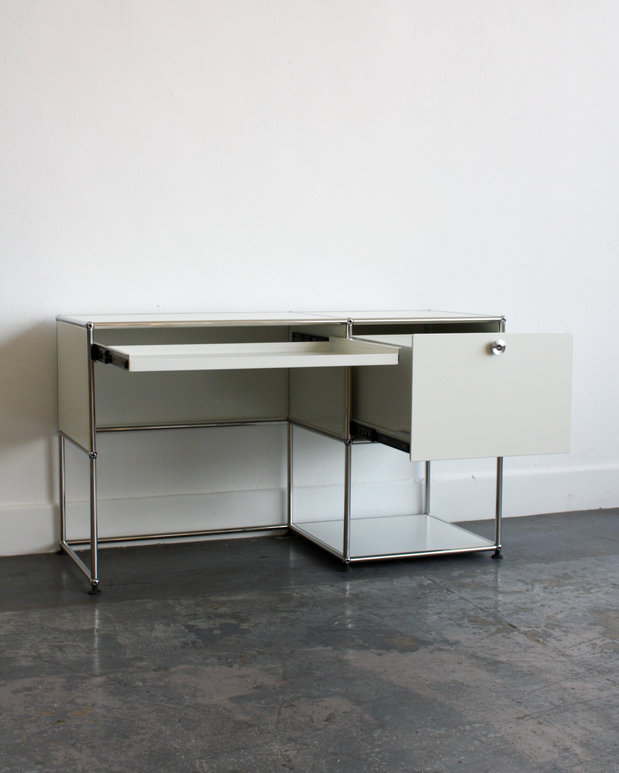 1 Drawer Desk - Stainless Steel