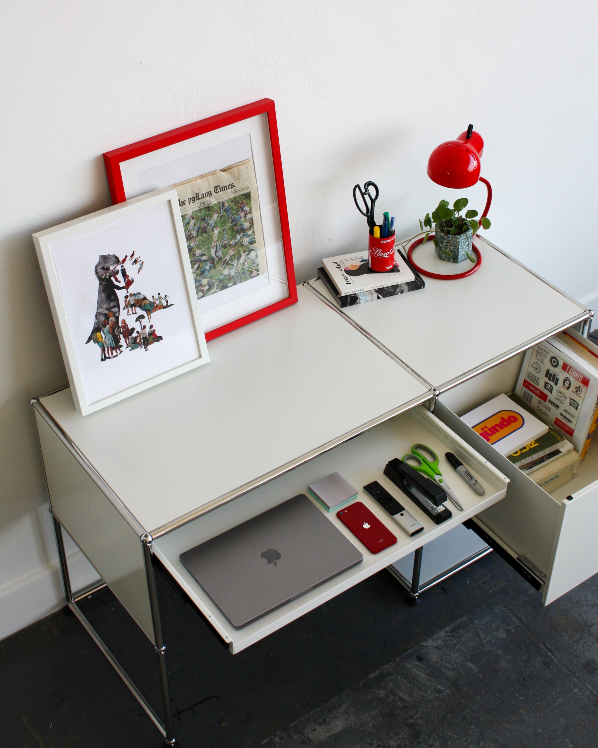 1 Drawer Desk - Stainless Steel