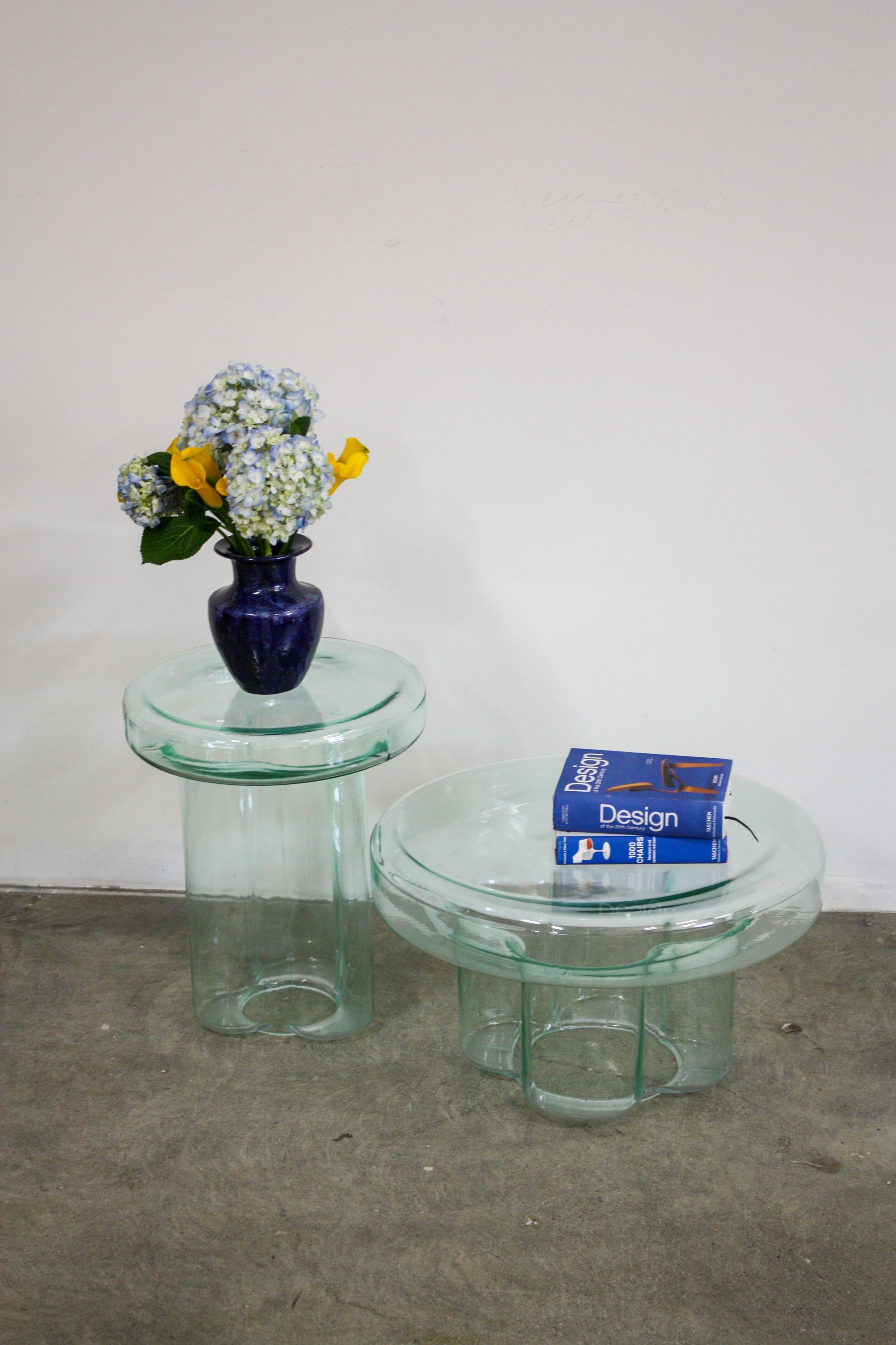 Wide Glass Soda End Table Dupe - Clear