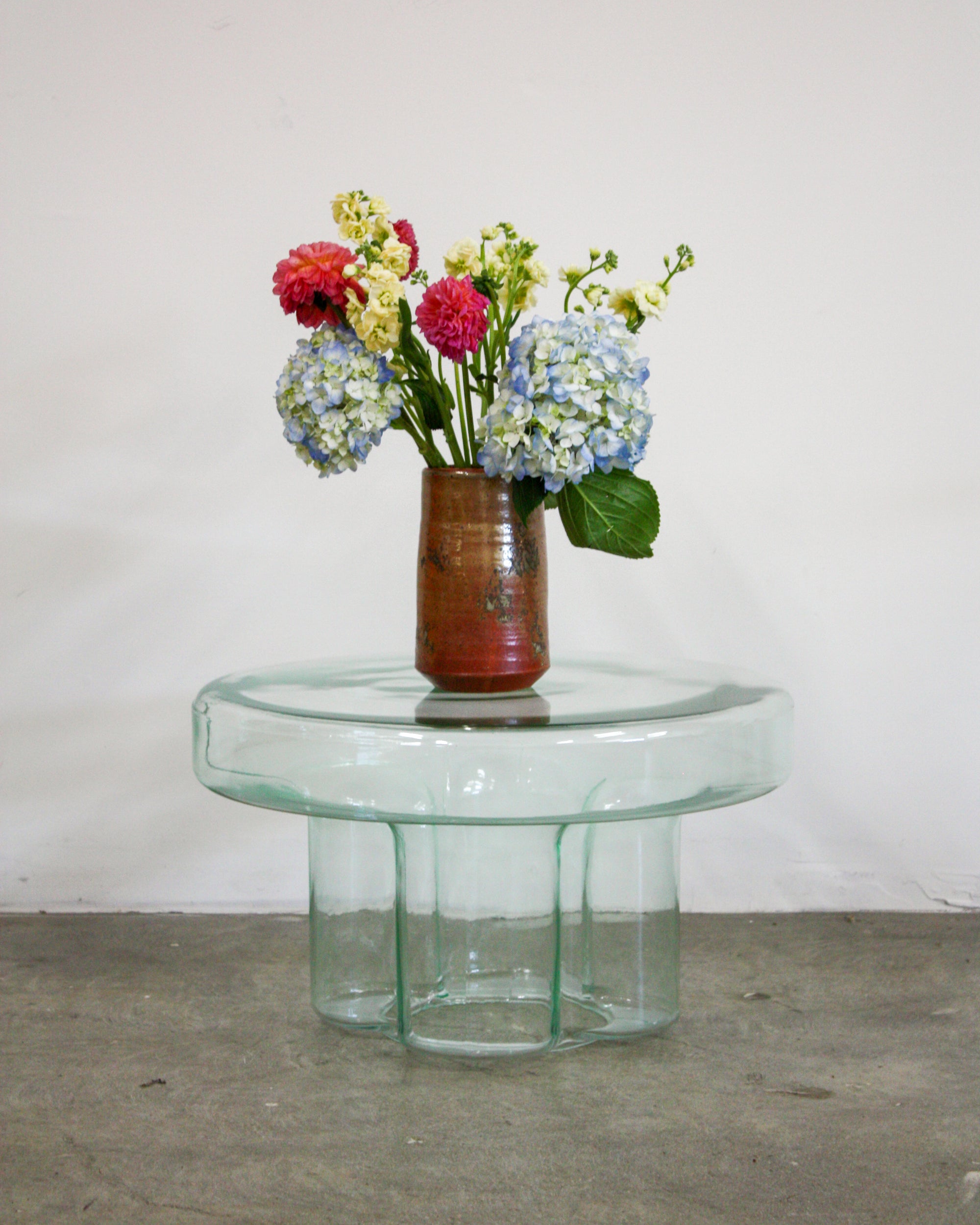 Wide Glass Soda End Table Dupe - Clear